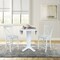 International Concepts 42 in. Solid Wood Dual Drop Leaf Dining Table with 2 Counter Height Stools in White K08-42DPT-23-S6132-2 - alternate 3